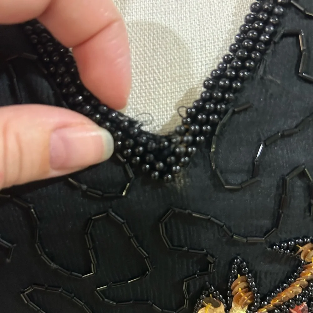 Vintage Sténay Silk Beaded Blouse